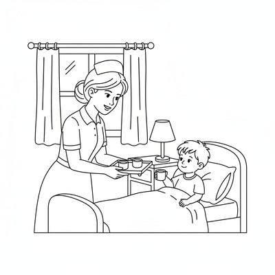 Sjuksköterska målarbilder