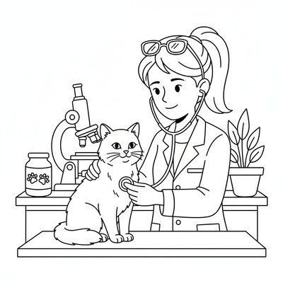 Veterinär målarbilder