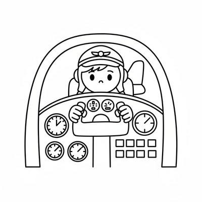 Pilot kollar instrumentpanel i cockpit