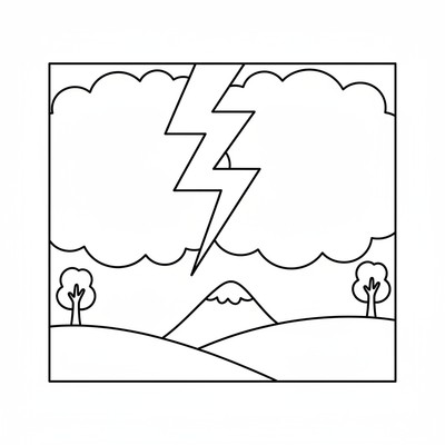 Blixt delar himlen i två