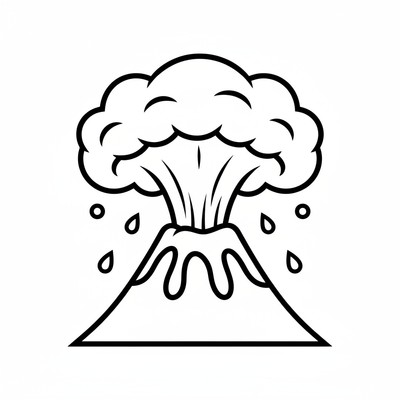 Vulkan sprutar aska i luften