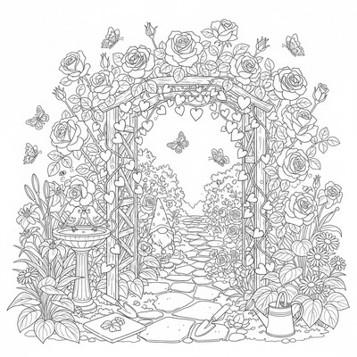 Ros växer i en trädgård