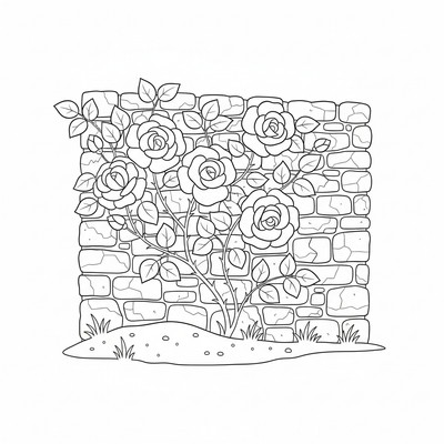 Ros sticker fram ur en mur