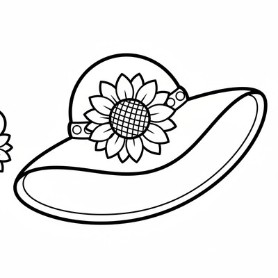 Solros pryder en hatt