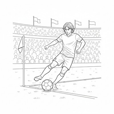 Real Madrid med Luka Modrić slår hörna