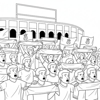 Real Madrid supportrar sjunger i korus