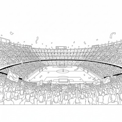 FC Barcelona supportrar fyller Camp Nou