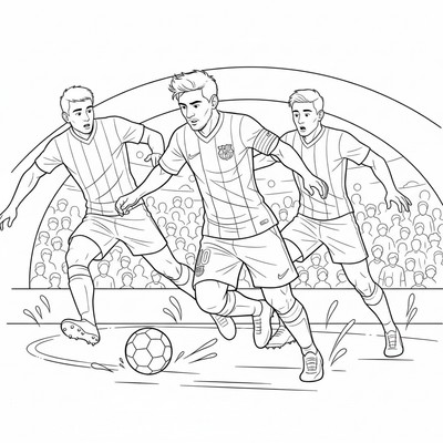 FC Barcelona Lionel Messi dribblar förbi försvarare