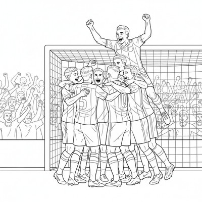 FC Barcelona spelare firar mål i klunga