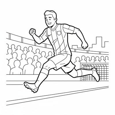 FC Barcelona Dani Alves springer längs kanten