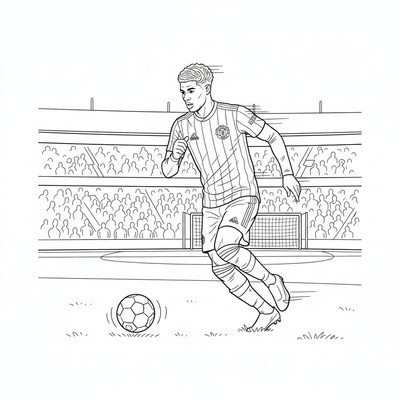 Manchester United Marcus Rashford springer med bollen