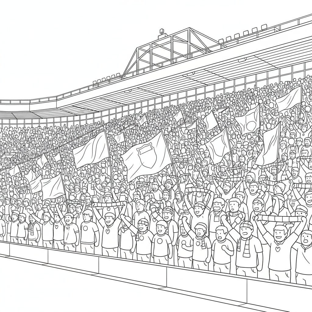 Manchester United supportrar fyller Stretford End
