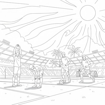 Manchester City spelare värmer upp i solsken