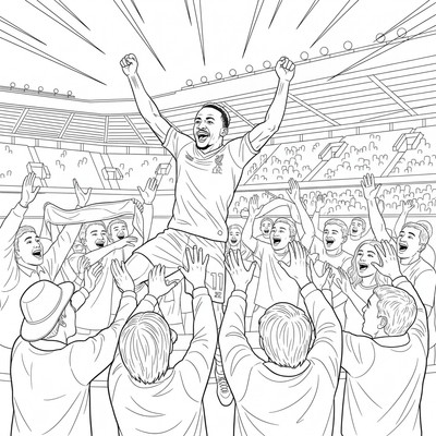 Liverpool Sadio Mané firar med fansen