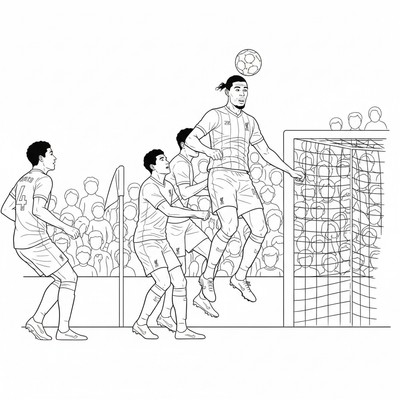 Liverpool Virgil van Dijk nickar undan hörna