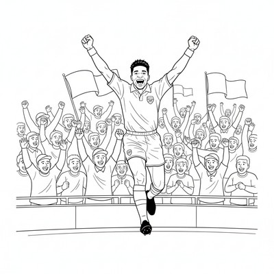 Arsenal Ian Wright jublar framför fansen