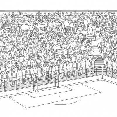 Arsenal supportrar fyller bortasektion