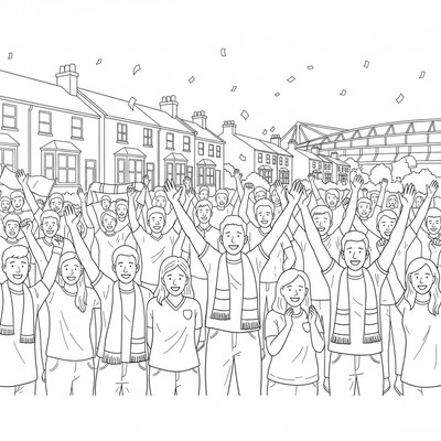 Arsenal supportrar firar i norra London