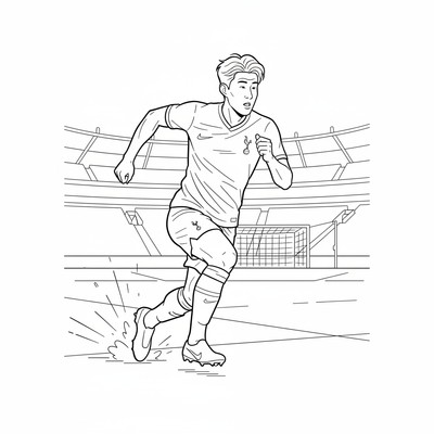 Tottenham Son Heung-min springer i full fart