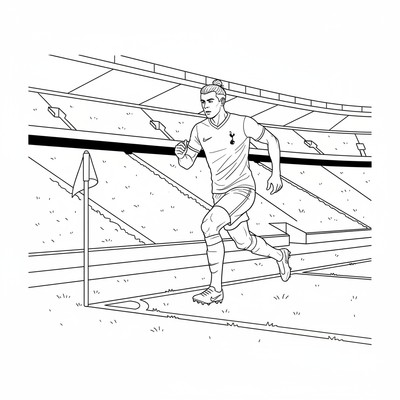 Tottenham Gareth Bale springer längs kanten