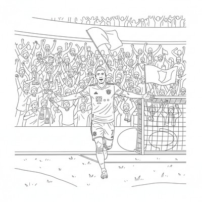 Bayern München Robert Lewandowski firar mål framför fansen