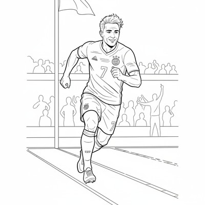 Bayern München Franck Ribéry springer längs sidlinjen