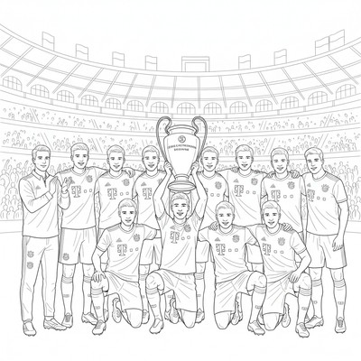 Bayern München lag poserar med Champions League-pokal