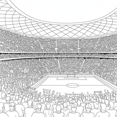 Bayern München supportrar fyller Allianz Arena i rött