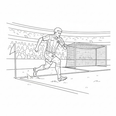 Inter Javier Zanetti springer längs sidlinjen