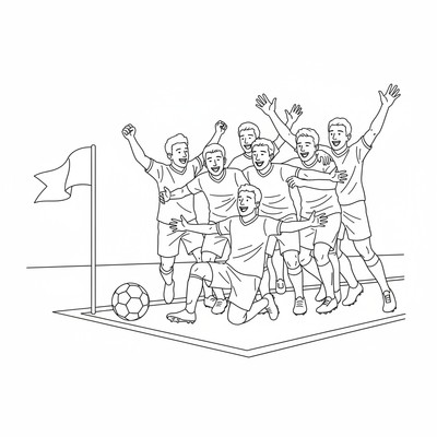 IFK Göteborg lag firar mål vid hörnflaggan