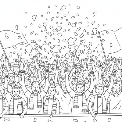 IFK Göteborg supportrar kastar konfetti i luften