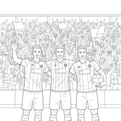 IFK Göteborg spelare poserar framför fansen