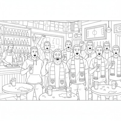 IFK Göteborg supportrar sjunger på pub före match