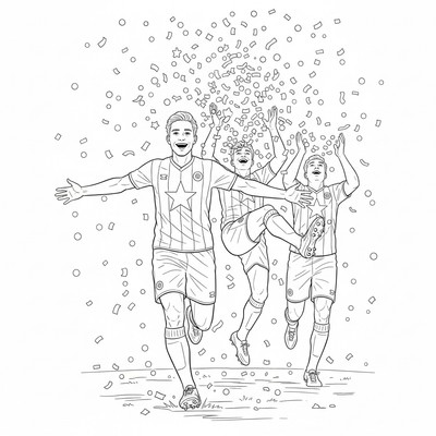 IFK Göteborg spelare springer genom konfettiregn