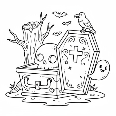 Dödsskalle målarbilder