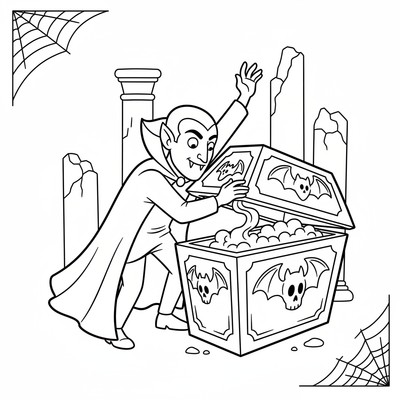 Vampyr öppnar en gammal kista