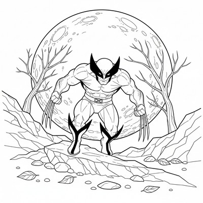 Wolverine visar sina klor i månsken