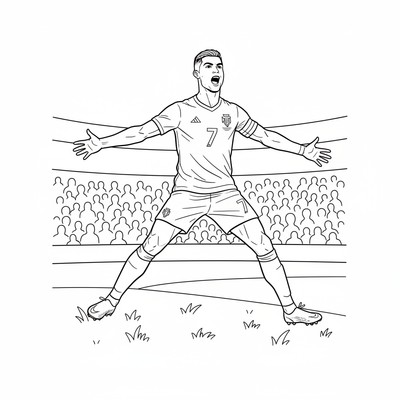 Cristiano Ronaldo gör sin klassiska “Siuu”-målgest