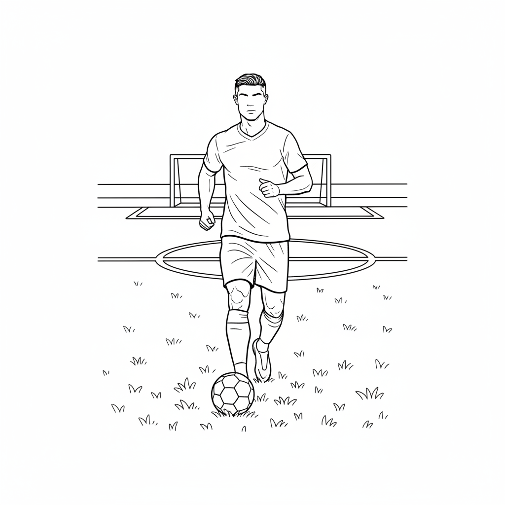 Cristiano Ronaldo värmer upp på planen