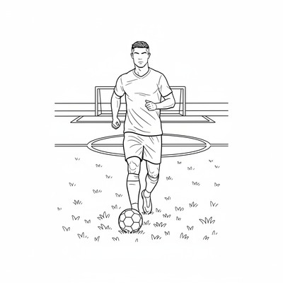 Cristiano Ronaldo värmer upp på planen