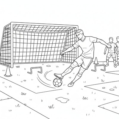 Cristiano Ronaldo tränar skott på träning