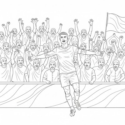 Cristiano Ronaldo jublar framför fansen