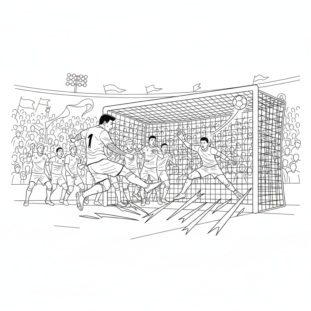 Messi skjuter frispark i krysset