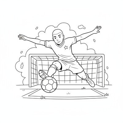 Mbappé skjuter på volley i luften