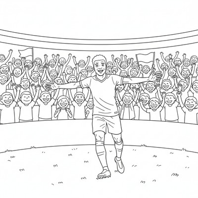 Mbappé firar framför fansen