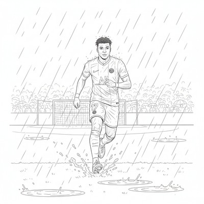 Mbappé springer i ösregn på match