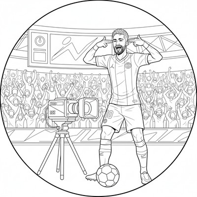 Neymar gör målgest framför kameran