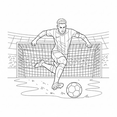 Neymar springer i full fart mot mål