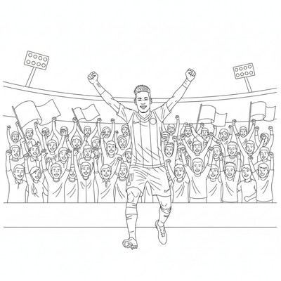 Neymar jublar framför fansen