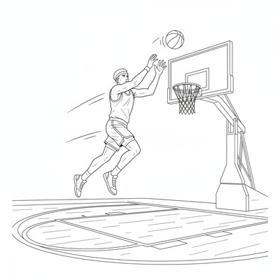 Basketspelare skjuter trepoängare